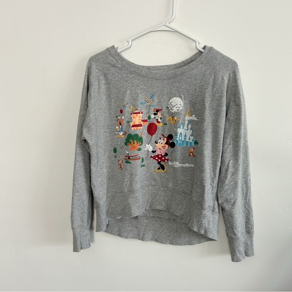 Disney Gray Minnie Mouse Graphic Sweatshirt